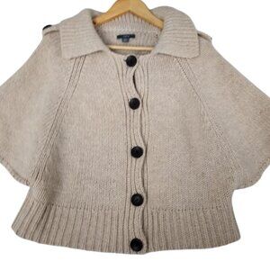 Large Woman's Shrug Beige Apartment 9 Wool Poly Blend